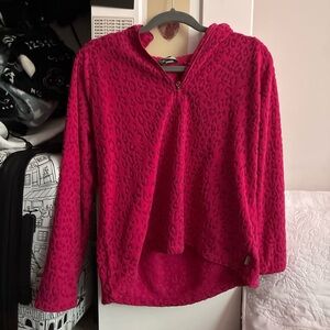 Eddie Bauer Women's Fuchsia Leopard Print Hoodie